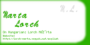 marta lorch business card